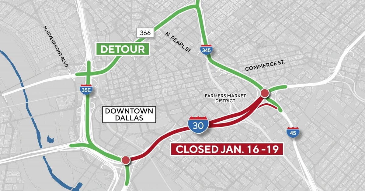 I-30 Canyon through Downtown Dallas to be closed to traffic this weekend, major delays expected