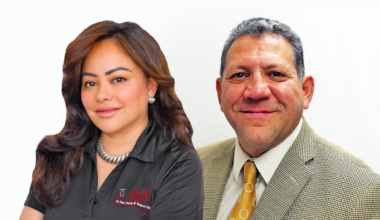 A picture of Annette Griego on the left and Sergio Coronado on the right.