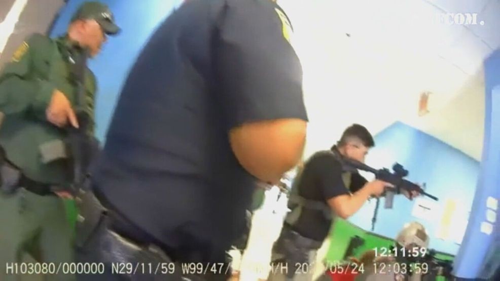 Adrian Gonzales is accused of abandoning or endangering children during the 2022 mass shooting at Robb Elementary that killed 19 students and two teachers. (SBG San Antonio)