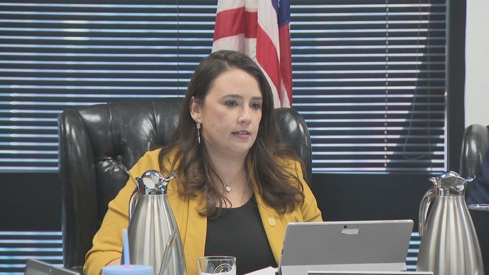 El Paso County Commissioner Jackie Arroyo Butler during the commissioners court's Monday meeting. Jan. 5, 2026. Credit: KFOX14/CBS4