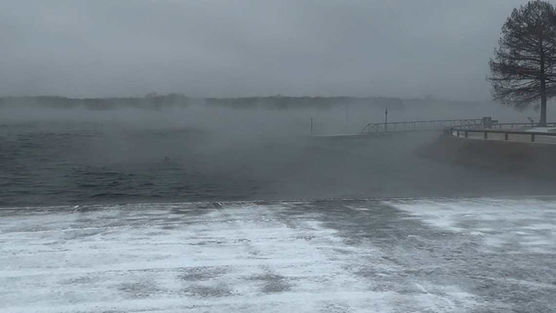 Lake effect snow in North Texas? That's impossible, right? NO! And we got the video.