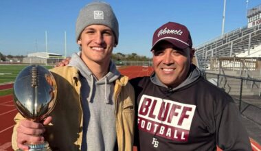 Flour Bluff's Strey awarded "Golden Pigskin"