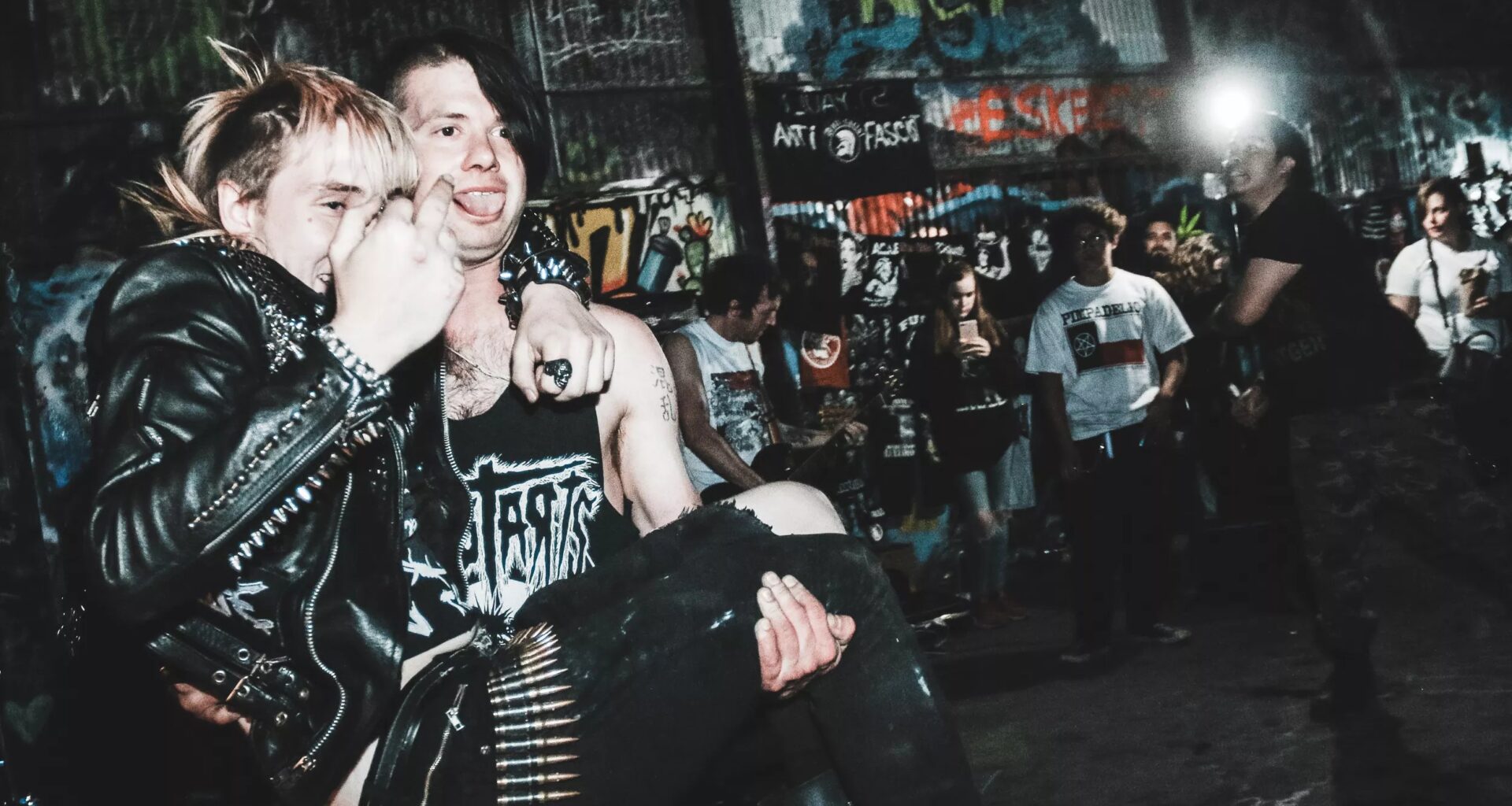 The crowd of a punk rock concert