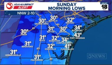 Weather Impact Alert for a light freeze Sunday morning