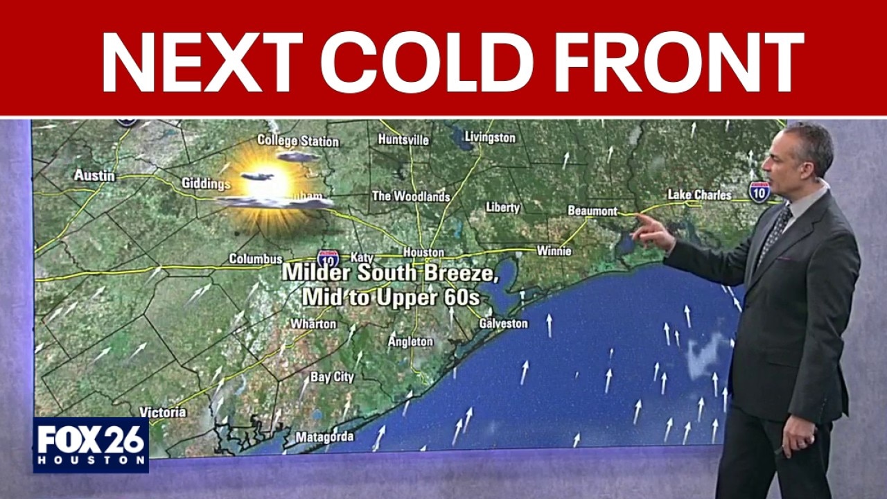 Houston weather: Dry cold front Thursday night, cooler air Friday
