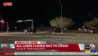 Crash in Northeast El Paso closes all lanes on Gateway North at Sean Haggerty