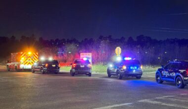 Houston police car catches fire after crash involving robbery suspect in Greenspoint