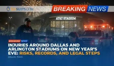 Injuries Around Dallas and Arlington Stadiums on New Year’s Eve: Risks, Records, and Legal Steps