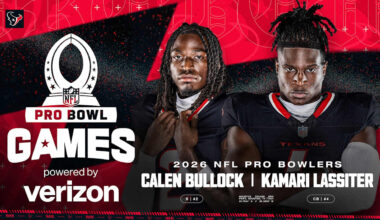 Houston Texans S Calen Bullock and CB Kamari Lassiter Named To 2026 Pro Bowl Games