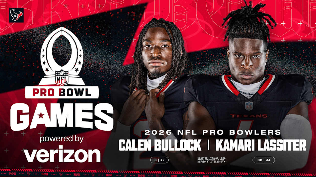Houston Texans S Calen Bullock and CB Kamari Lassiter Named To 2026 Pro Bowl Games