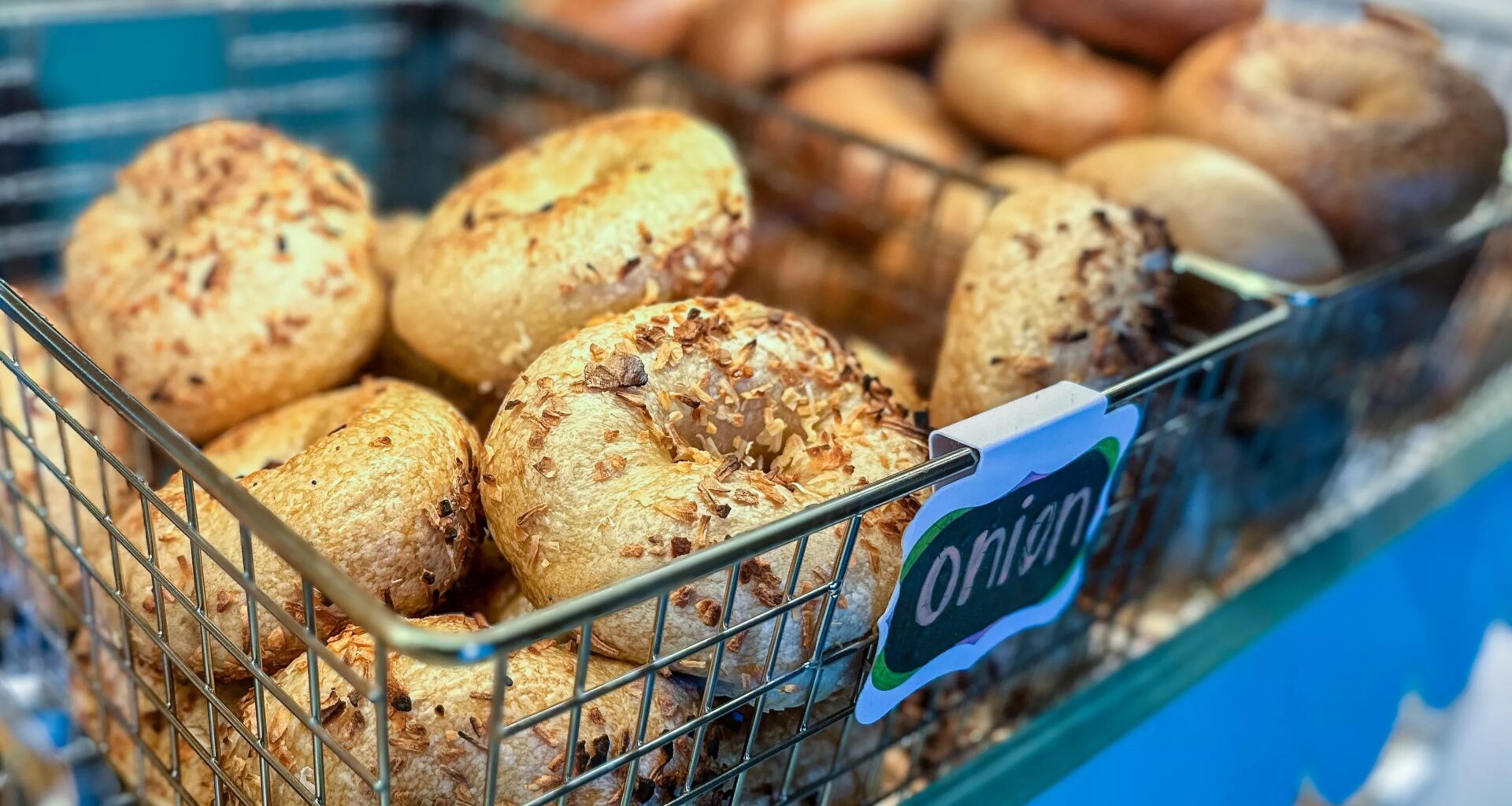 a basket of Lubbies Bagels