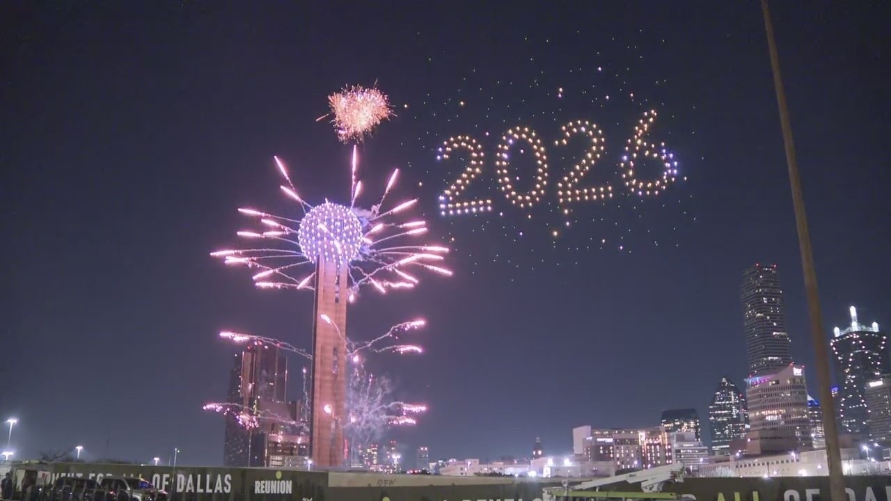 Dallas NYE 2026 fireworks, drone show: FULL