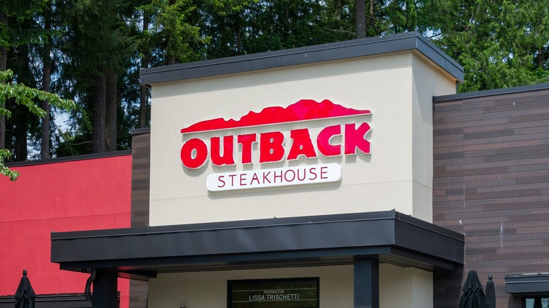 Outback Steakhouse sign on restaurant