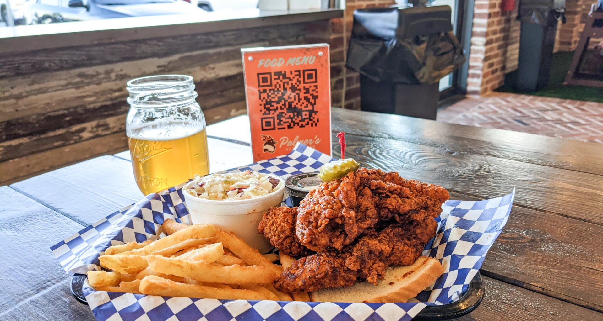 Palmer's chicken fingers and fries