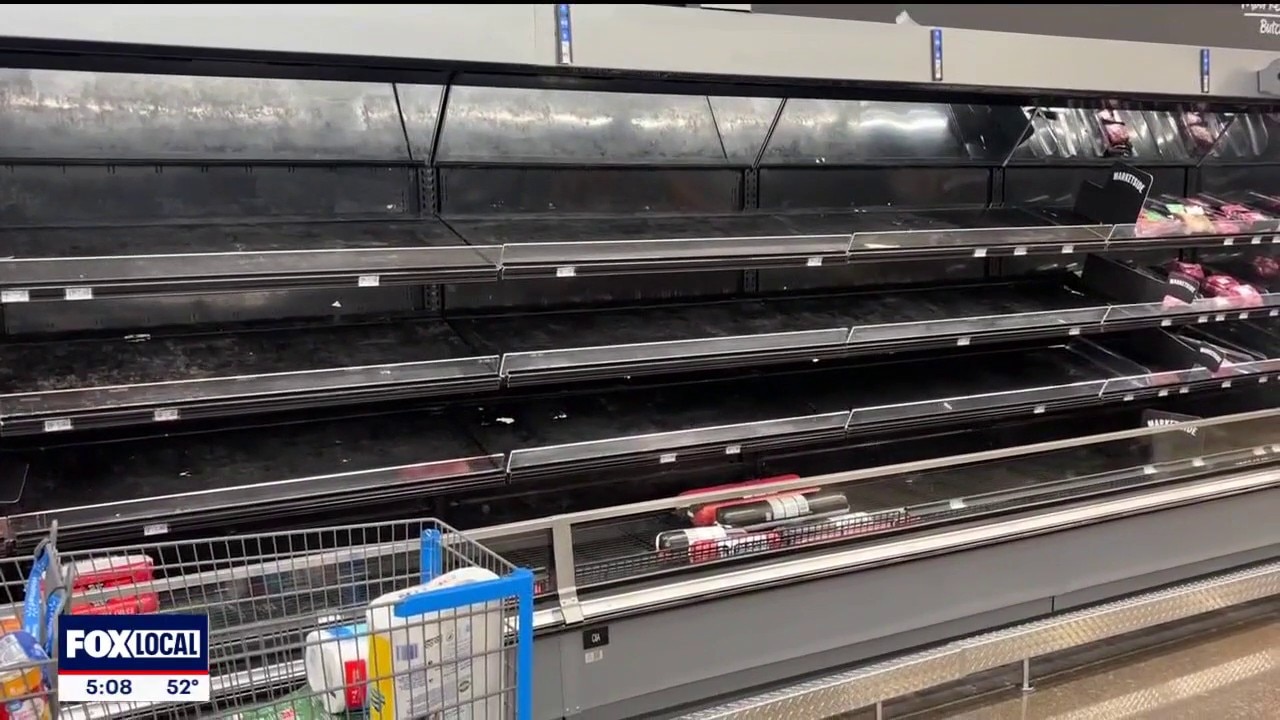 Texas grocery stores full of empty shelves before winter storm