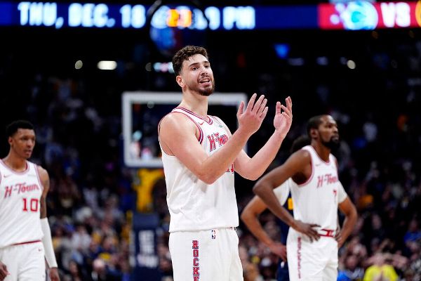 Rockets' Sengun done for night with sprained right ankle