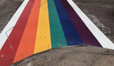 rainbow crosswalk in Oak Lawn