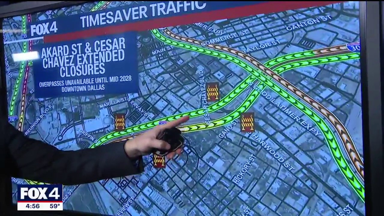 Parts of I-30 in Dallas to be closed for construction