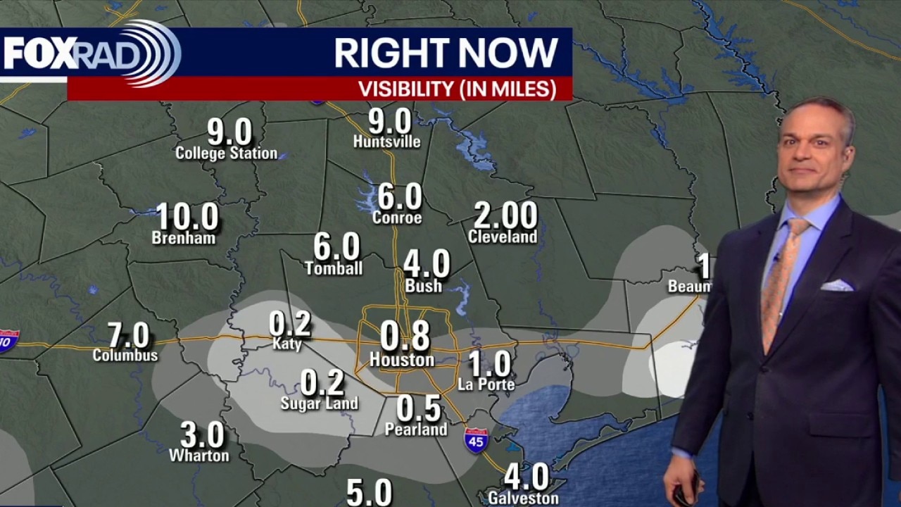 Houston weather: Foggy Tuesday morning in the mid-60s