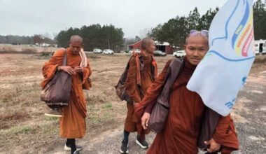 Monks update route for Walk for Peace