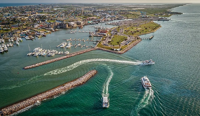 Overlooking Port Aransas, Texas Marina
