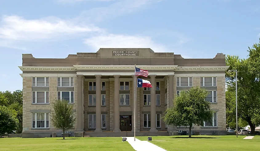 Pecos County Courthouse in Fort Stockton, Texas. 