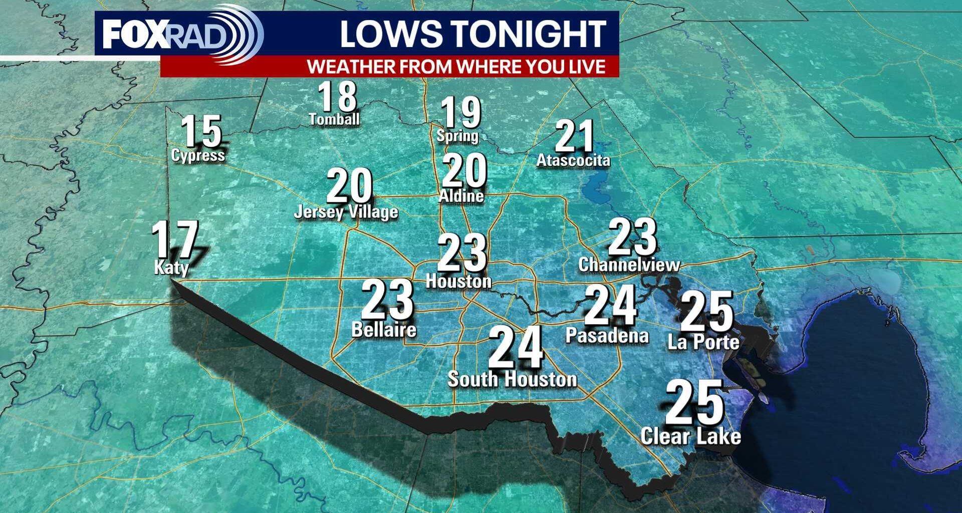 Houston weather: Hard freeze, dangerous wind chills expected for Monday night