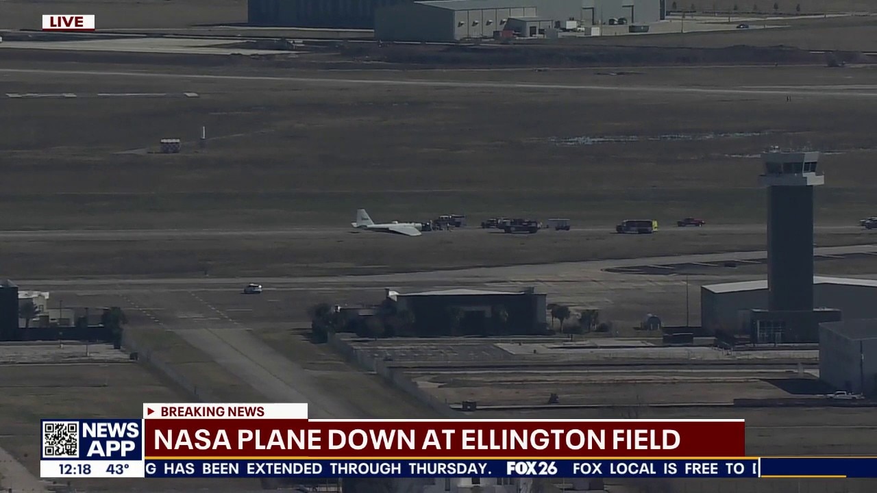 NASA plane down at Ellington Field Airport