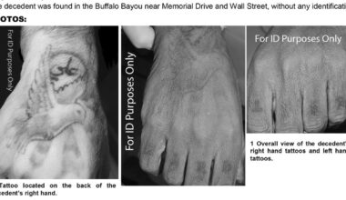 Officials trying to identify man found dead in Houston bayou on Christmas Eve