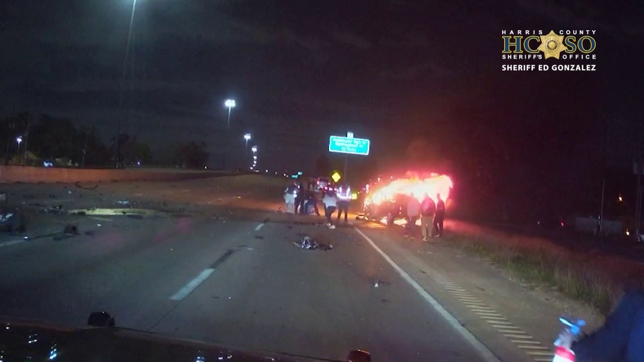 VIDEO: Dramatic rescue from burning car caught on camera