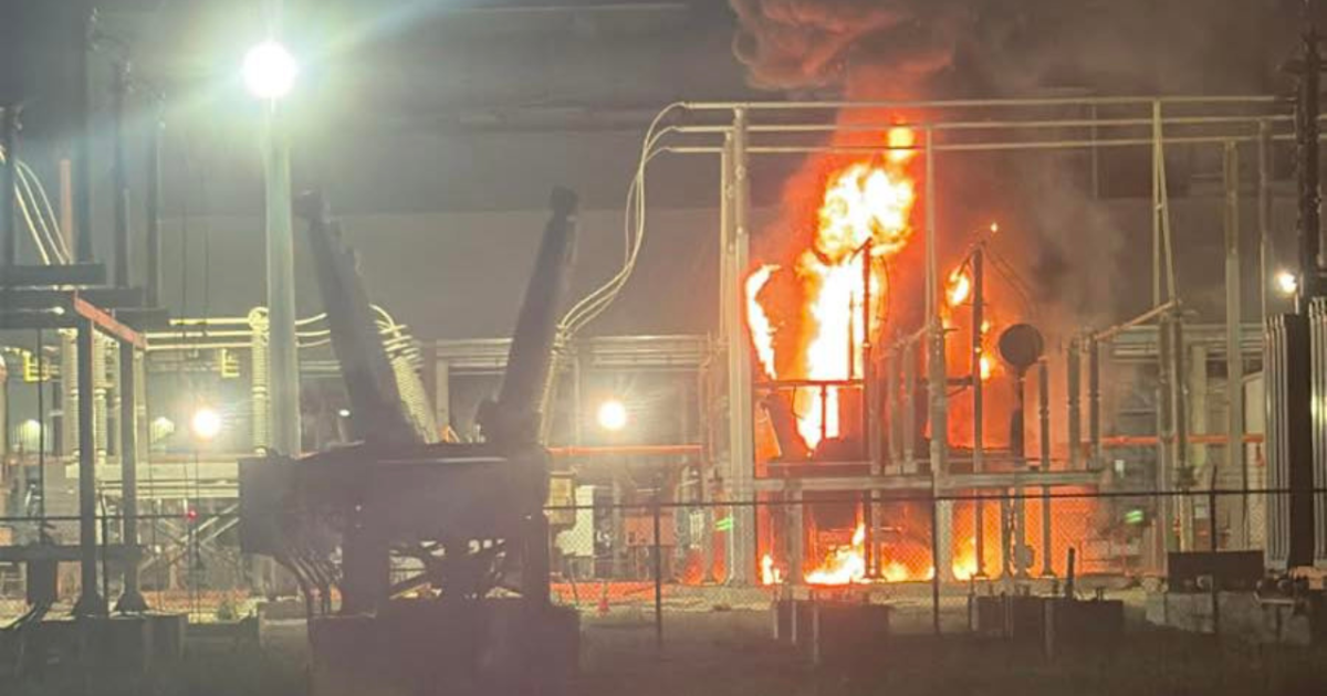 Crews working to extinguish fire at electrical substation in Sinton