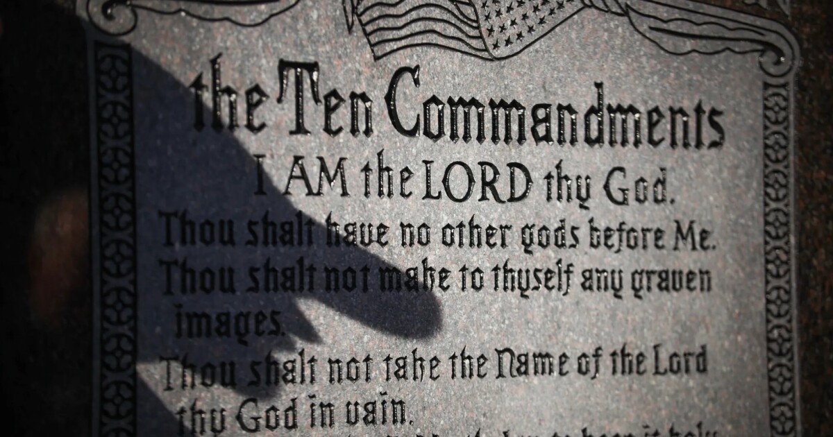Ten Commandments monument unveiling draws hundreds to Tarrant County Courthouse