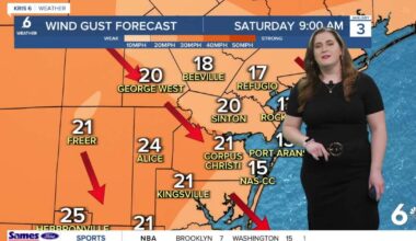 Warm, sunny, and breezy weather across the Coastal Bend