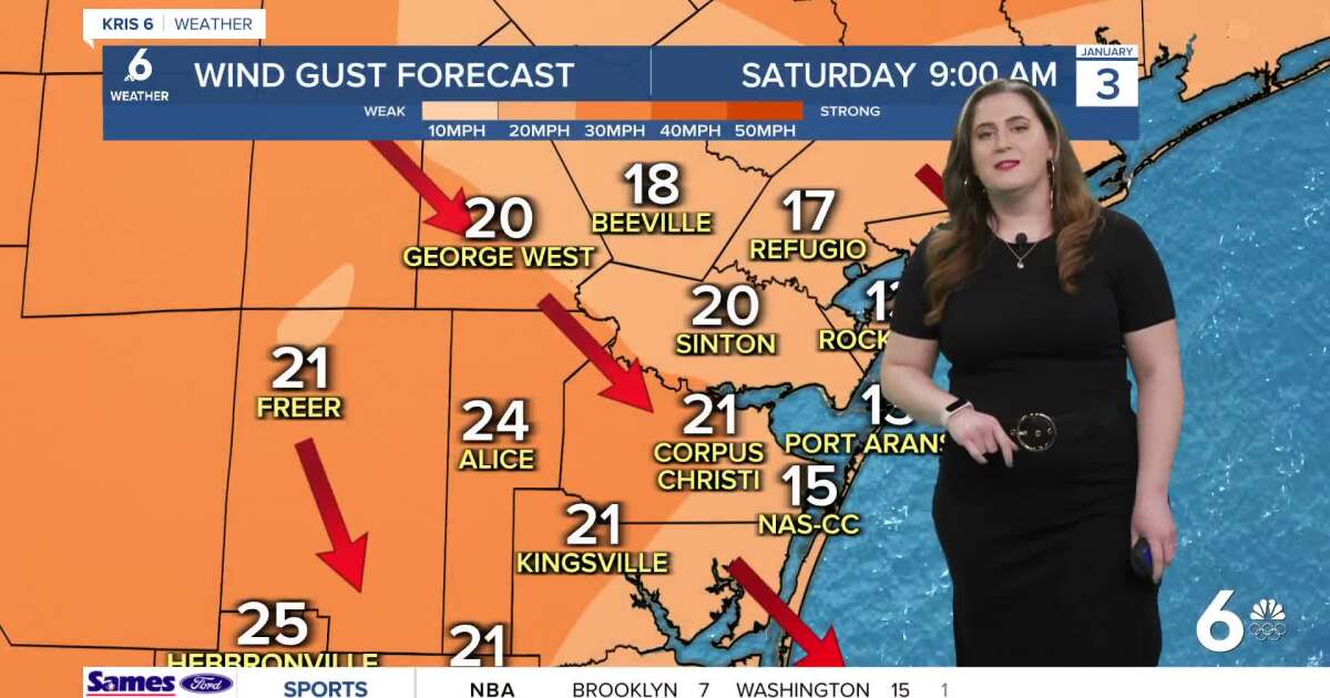 Warm, sunny, and breezy weather across the Coastal Bend