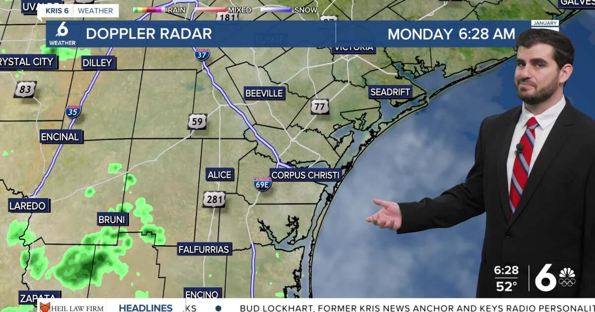 Cloudy and cool to start the week with a few showers on the way tonight