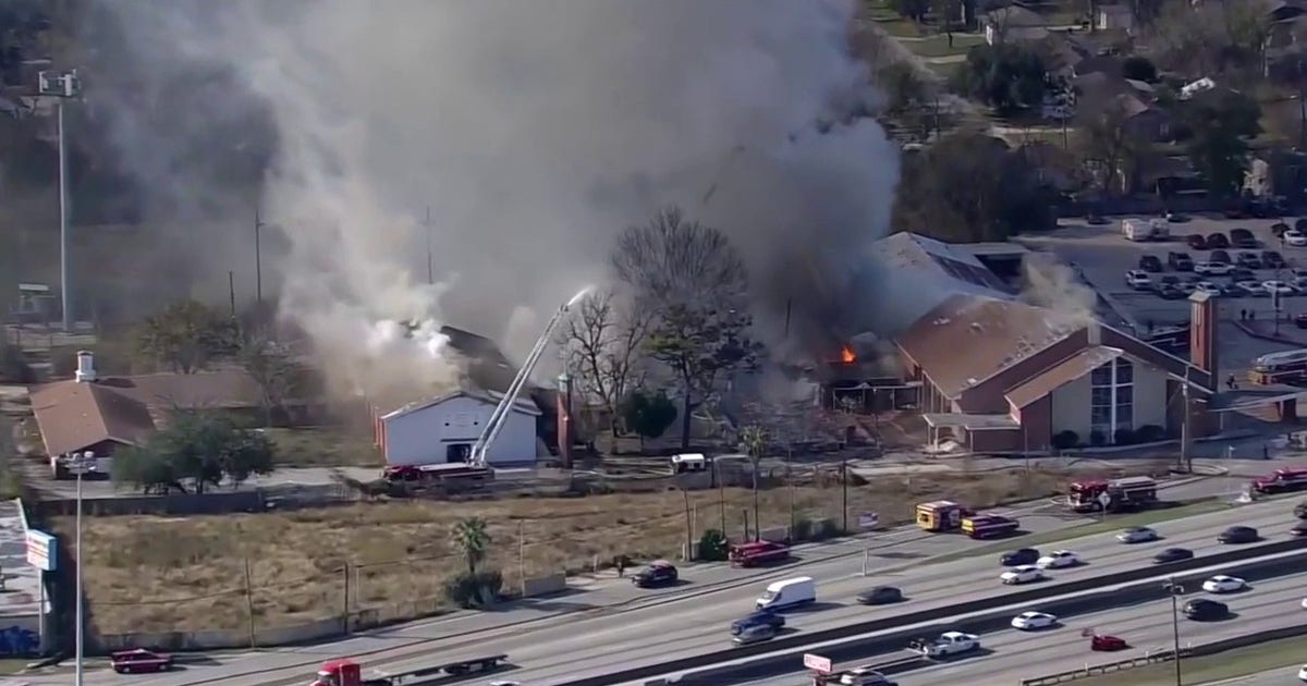 Church fire near I-45, Parker in north Houston