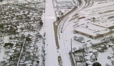 WATCH: Aerial video of snowy North Texas