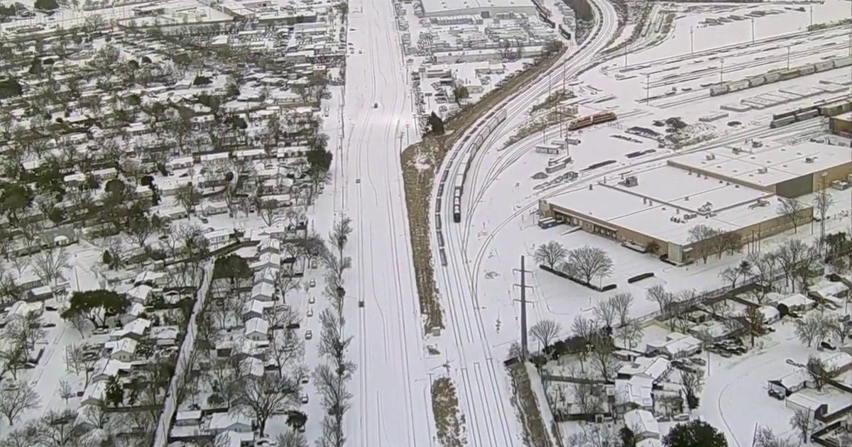 WATCH: Aerial video of snowy North Texas