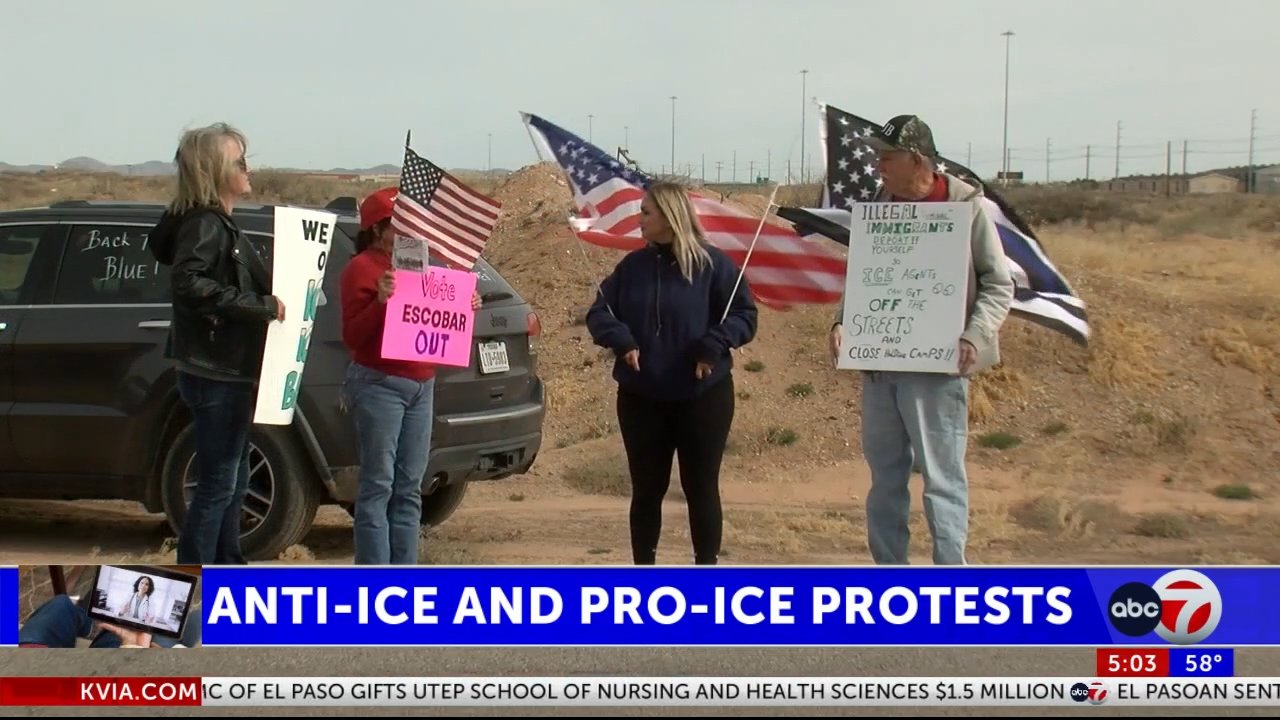 Anti-ICE and Pro-ICE protests happen across the Borderland