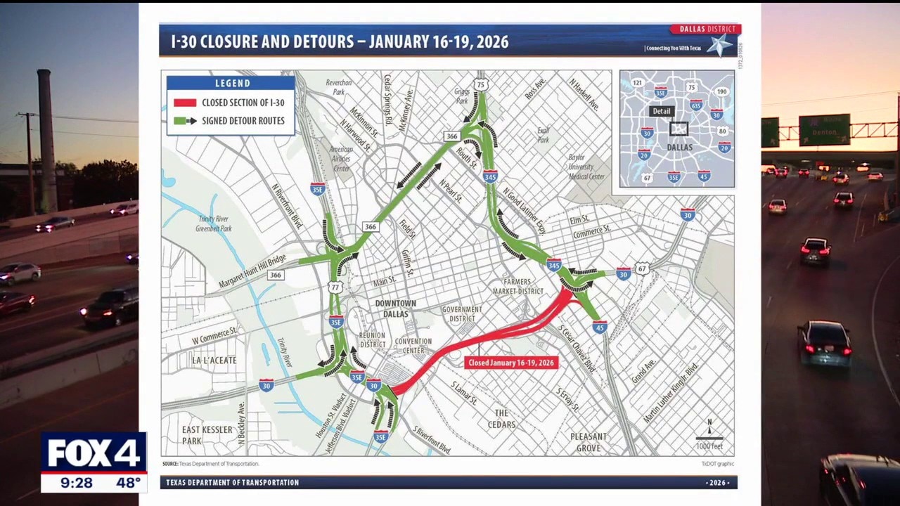 Closures on I-30 spark mixed reaction from Dallas residents