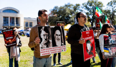 Iranian Community at UH protest deadly crackdown on Iranian demonstrators
