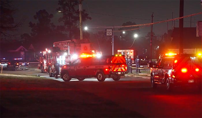 [ACCIDENT] C8 Corvette Driver Flips and Hits a Building While Evading Houston Police