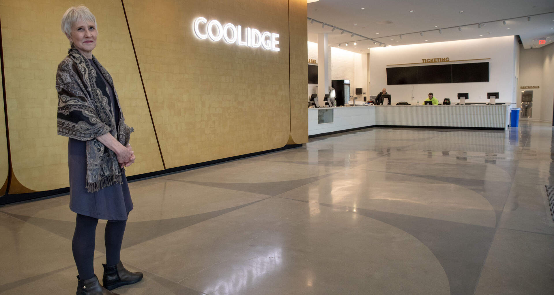 The Coolidge Corner Theatre on Harvard Street in Brookline. (Robin Lubbock/WBUR)