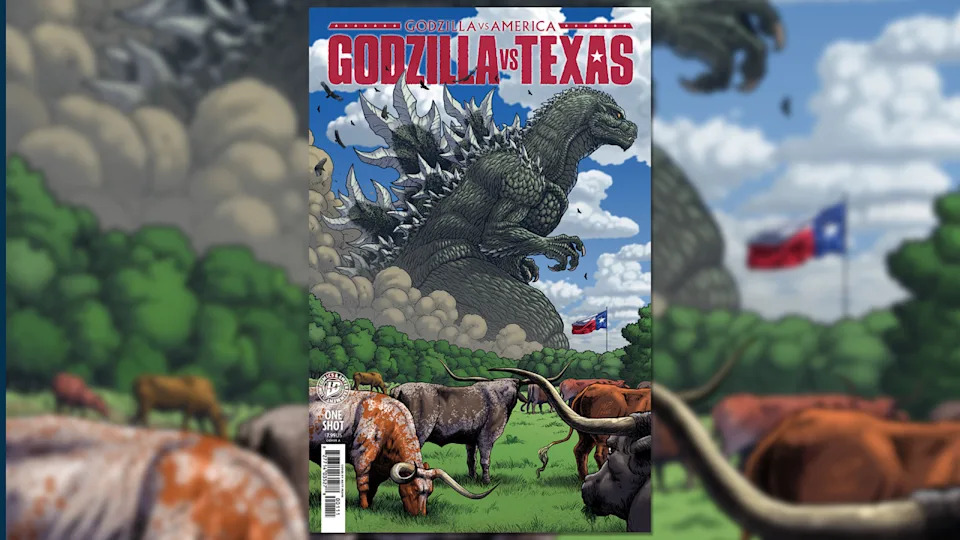 One of the covers for Godzilla vs. Texas, illustrated by Texan Matt Frank. (IDW Publishing/Matt Frank)