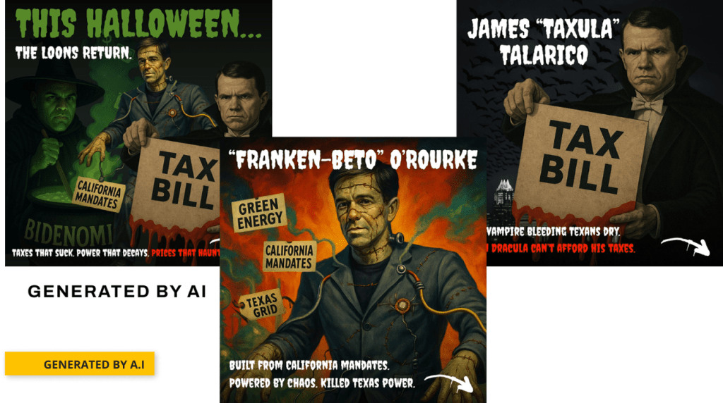 AI -generated ads show Texas Democratic candidates as Hollywood monsters.