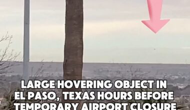 Video taken of an alleged craft hovering over El Paso, Texas was shared by the UFO reporting app Enigma