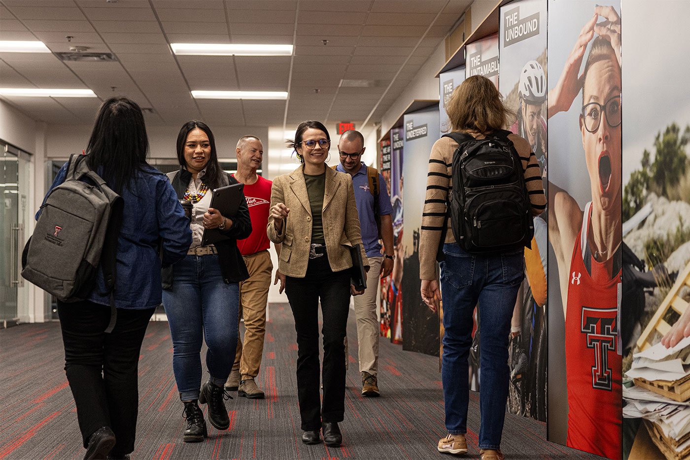 Walking in the hallway