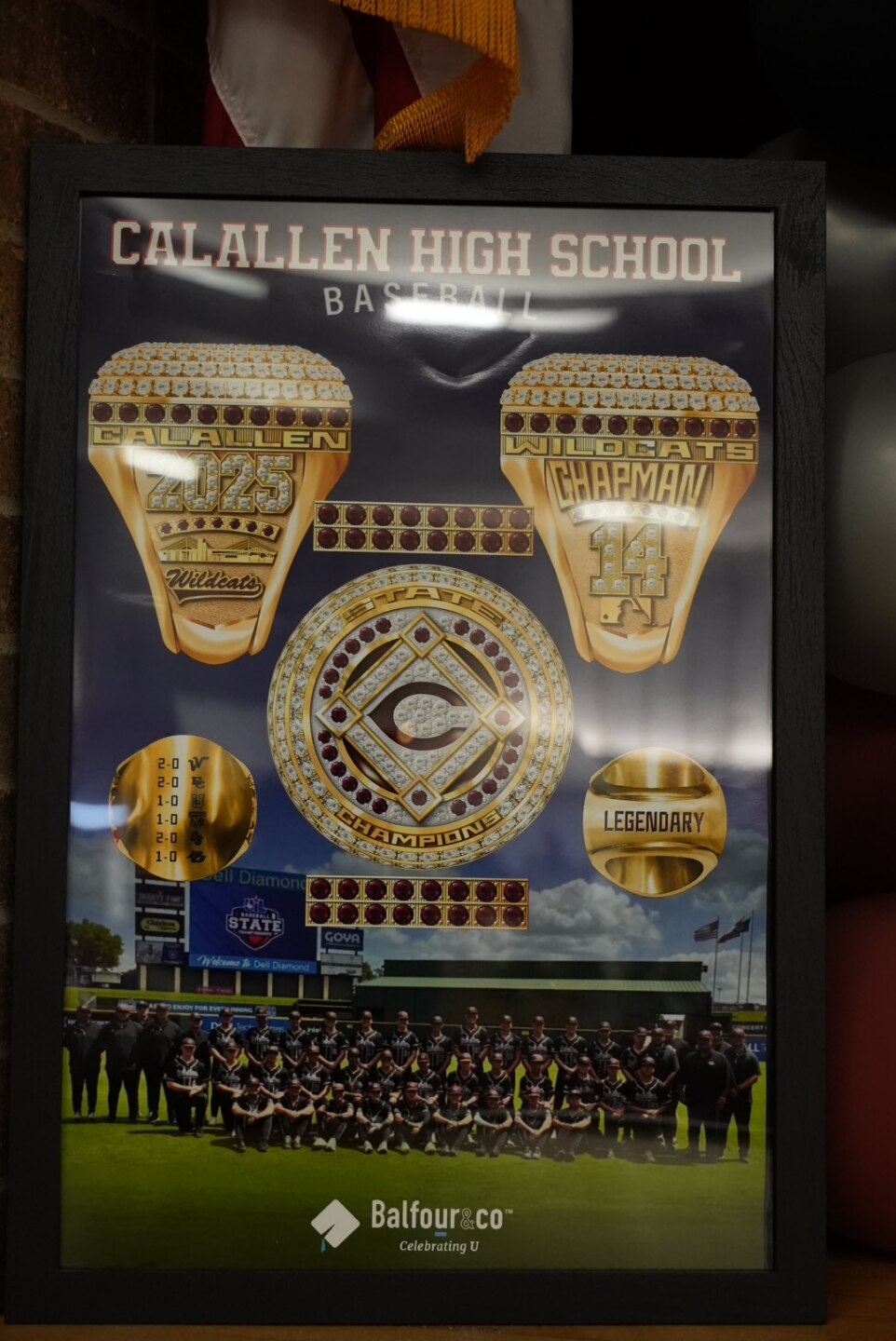 Calallen baseball State Championship 2025 ring design