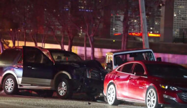 Suspect drunk driver arrested after hitting, killing woman and crashing into 5 vehicles in downtown Houston