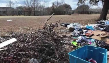 Trash piles up near high school as neighbors demand action